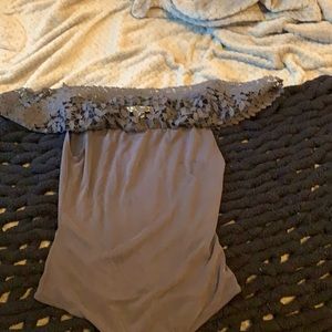 Haute Monde bodysuit in gray size:small